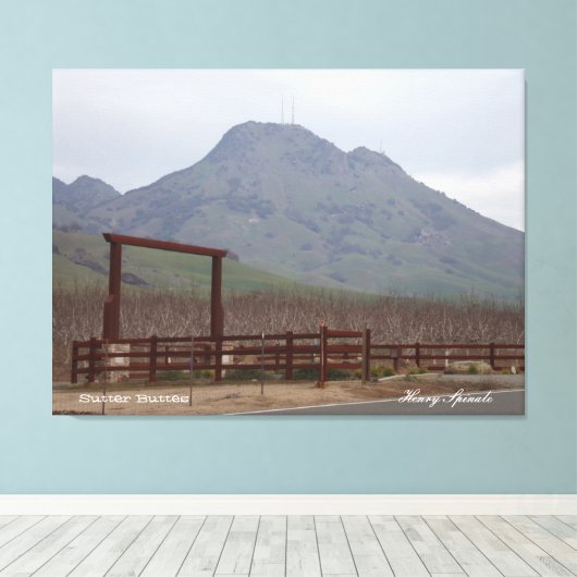 Toile Montagne de Sutter Buttes (Insitu (Plancher de Bois))