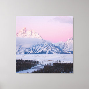 Toile Montagne d'hiver