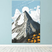 Toile Montagne enneigée de Suisse (Insitu (Plancher de Bois))