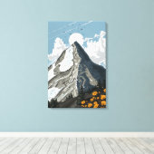 Toile Montagne enneigée de Suisse (Insitu (Plancher de Bois))