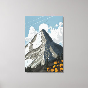 Toile Montagne enneigée de Suisse