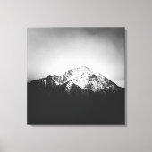 Toile Montagne enneigée noir et blanc (Recto)