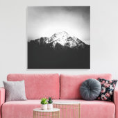 Toile Montagne enneigée noir et blanc (Insitu(Salon))