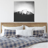 Toile Montagne enneigée noir et blanc (Insitu(Chambre))