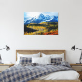 Toile Montagne et arbres neigeux (Insitu(Chambre))