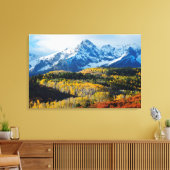 Toile Montagne et arbres neigeux (Insitu(Salon))