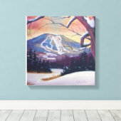 Toile Montagne Snowy Burke (Insitu (Plancher de Bois))