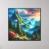 Toile Montagne verte - (Recto)