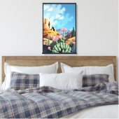 Toile Montagnes Abstraites du Colorado Désert Cactus (Insitu(Chambre))