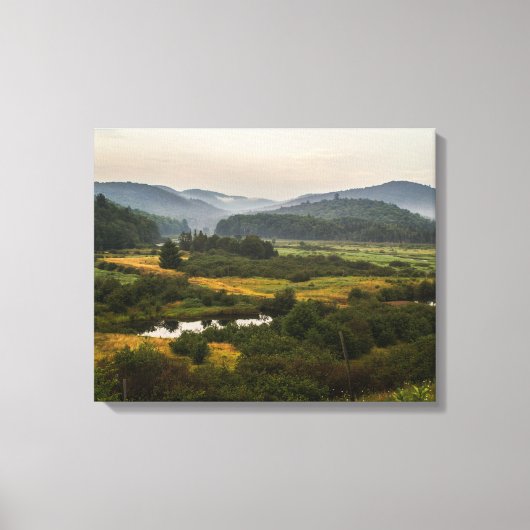 Toile Montagnes Adirondack - Fog - New York State (Recto)
