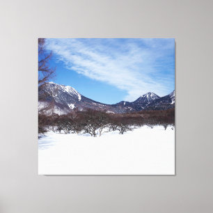 Toile Montagnes blanches en hiver en Espagne