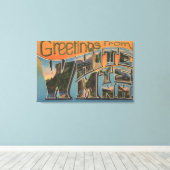 Toile Montagnes blanches, New Hampshire (Insitu (Plancher de Bois))