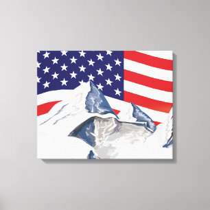 Toile Montagnes de ski