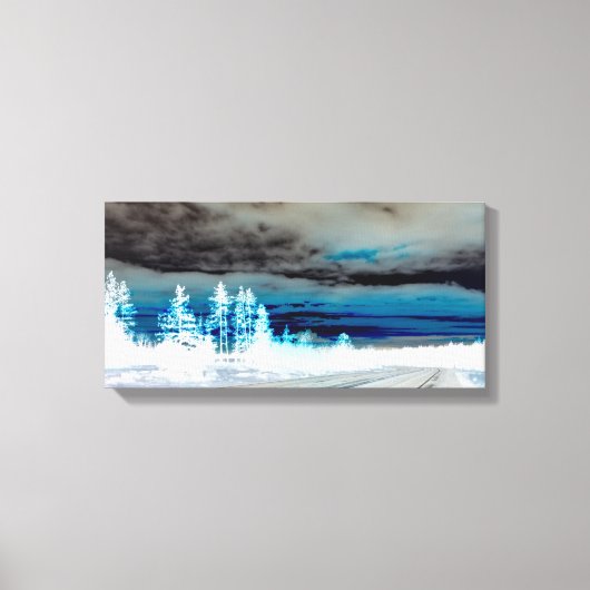 Toile Montagnes en bleu (Recto)