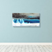 Toile Montagnes en bleu (Insitu (Plancher de Bois))