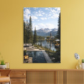 Toile Montagnes et lac (Insitu(Salon))