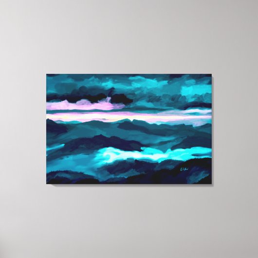 Toile Montagnes fumées (Recto)