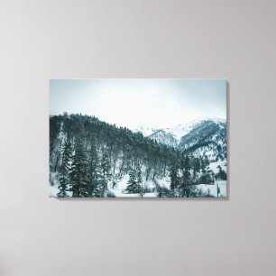 Toile Montagnes neigeuses en Géorgie
