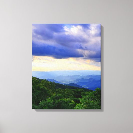 Toile Montagnes nuageuses Blue Ridge (Recto)