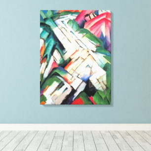 Toile Montagnes (Paysage) par Franz Marc, Art Vintage