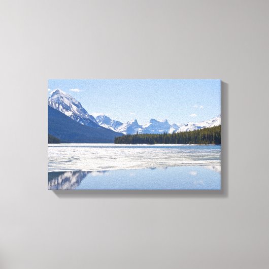 Toile Montagnes rocheuses reflétant dans le lac Maligne (Recto)