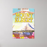Monte Elbert, Colorado affiche de voyage USA