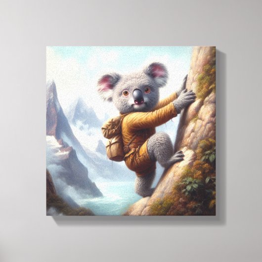 Toile Montée en montagne avec un koala (Recto)