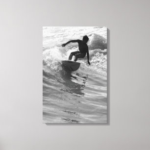 Toile Monter En Niveaux De Gris De Vague