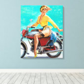 Toile Monter la broche de moto (Insitu (Plancher de Bois))