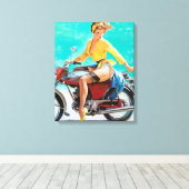 Toile Monter la broche de moto (Insitu (Plancher de Bois))