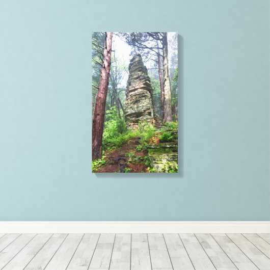 Toile Monticule castrée dans la forêt de l'État (Insitu (Plancher de Bois))