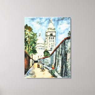 Toile Montmartre et le Sacré-Cœur en lumière