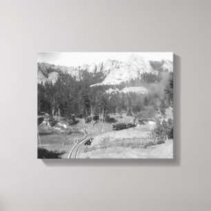 Toile Monts Buckhorn au-delà des voies ferrées