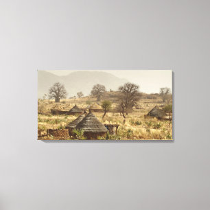 Toile Monts Nuba, village de Nugera