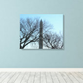 Toile Monument de Washington dans le paysage d'hiver I (Insitu (Plancher de Bois))