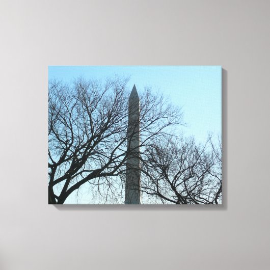 Toile Monument de Washington dans le paysage d'hiver I (Recto)
