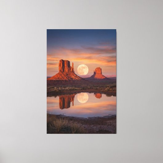Toile Monument Valley Supermoon Reflection – Desert (Recto)