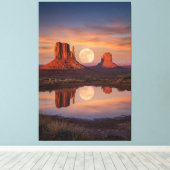 Toile Monument Valley Supermoon Reflection – Desert (Insitu (Plancher de Bois))