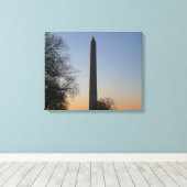 Toile Monument Washington au coucher du soleil à DC (Insitu (Plancher de Bois))