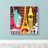 Toile Monuments internationaux (Insitu (Plancher de Bois))