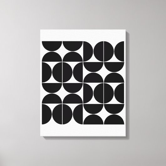 Toile Mood demi-cercles en noir (Recto)