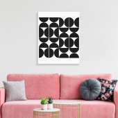 Toile Mood demi-cercles en noir (Insitu(Salon))