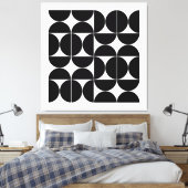 Toile Mood demi-cercles en noir (Insitu(Chambre))