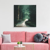 Toile Moody Emerald Forest Path Oil Painting Canvas Art (Insitu(Salon))