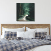 Toile Moody Emerald Forest Path Oil Painting Canvas Art (Insitu(Chambre))