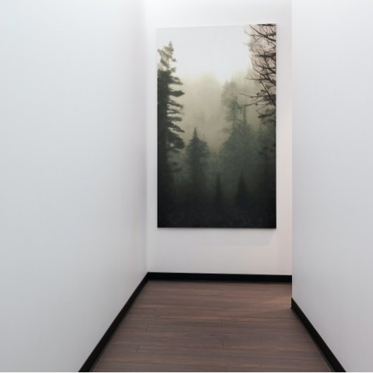 Toile Moody Foggy Treescape Paysage peinture