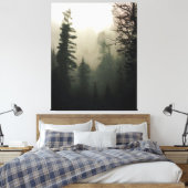 Toile Moody Foggy Treescape Paysage peinture (Insitu(Chambre))