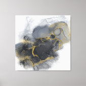 Toile Moody Ink Charcoal Gold Abstrait ID988 (Recto)