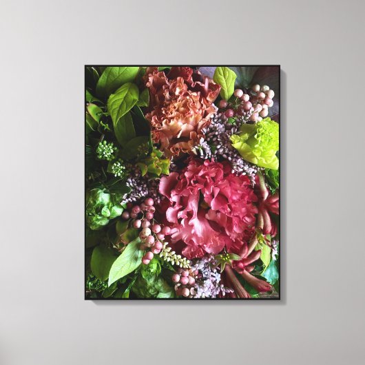 Toile Moody Lisianthus Botanical Canvas Print (Recto)