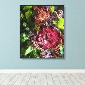 Toile Moody Lisianthus Botanical Canvas Print (Insitu (Plancher de Bois))